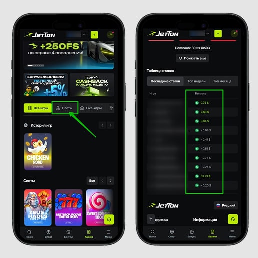 Таблица выплат